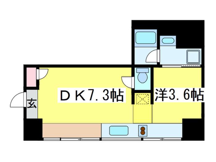 KITAHAMA CONSOLE(1DK/4階)の間取り写真