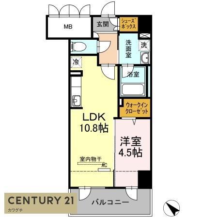 セントラルコートU(1LDK/2階)の間取り写真