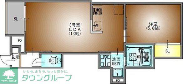 REGALEST BELLE(1LDK/3階)の間取り写真