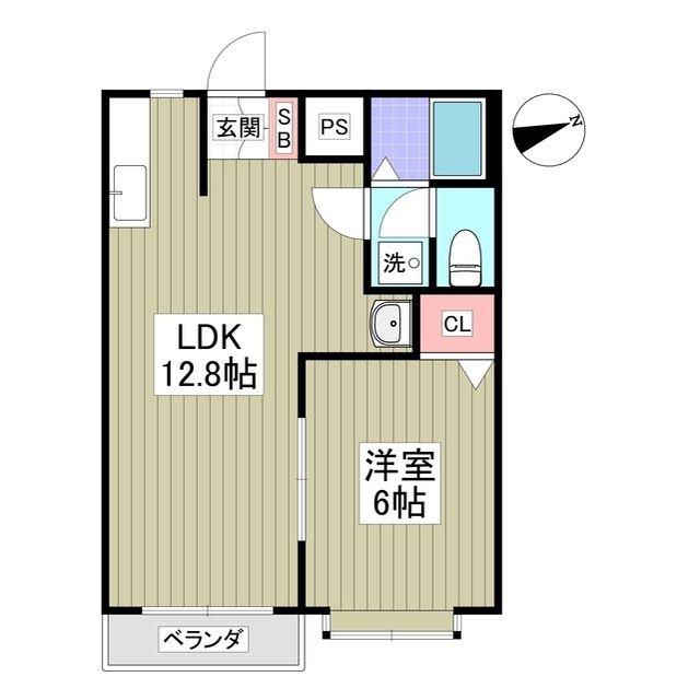 エミネンスハイツ(1LDK/2階)の間取り写真