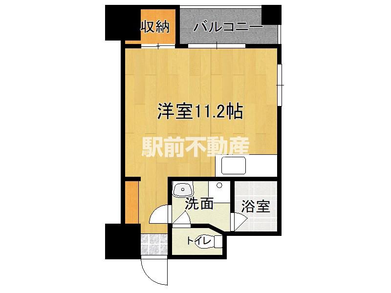 GARDEN BRIDGE(ワンルーム/1階)の間取り写真