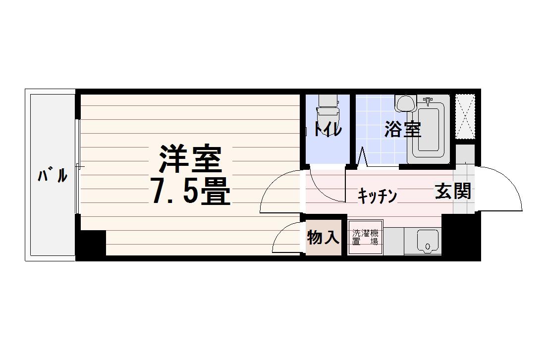 プレアール教育大前Ⅱ(1K/4階)の間取り写真