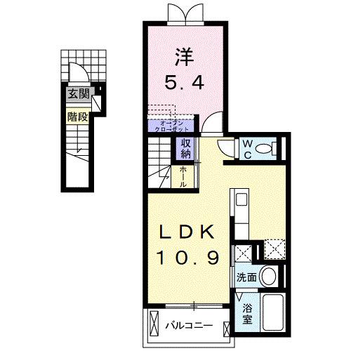 アーバンソレイユ(1LDK/2階)の間取り写真