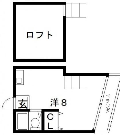 シティパレス今川21(ワンルーム/1階)の間取り写真
