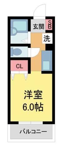 MKハイム(ワンルーム/2階)の間取り写真