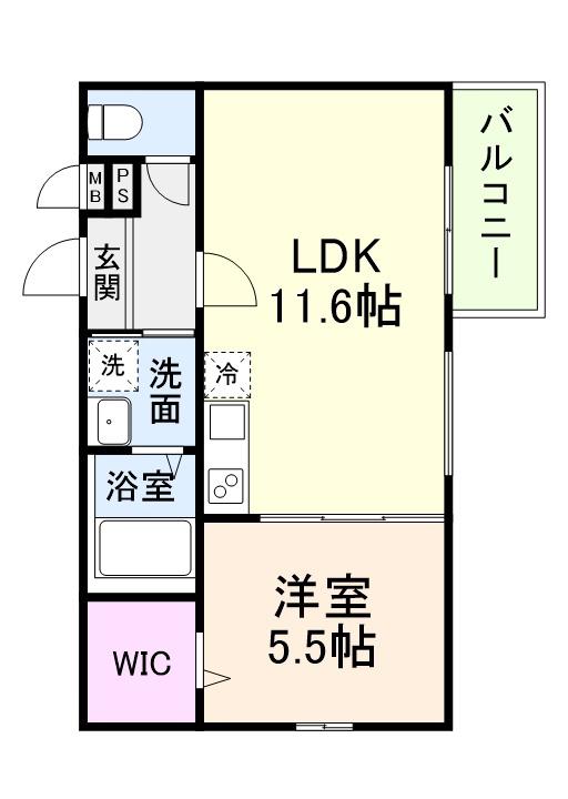 グランシールIII番館(1LDK/1階)の間取り写真