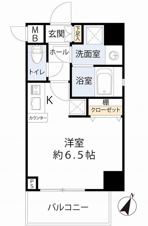 エスライズ梅田北(ワンルーム/3階)の間取り写真
