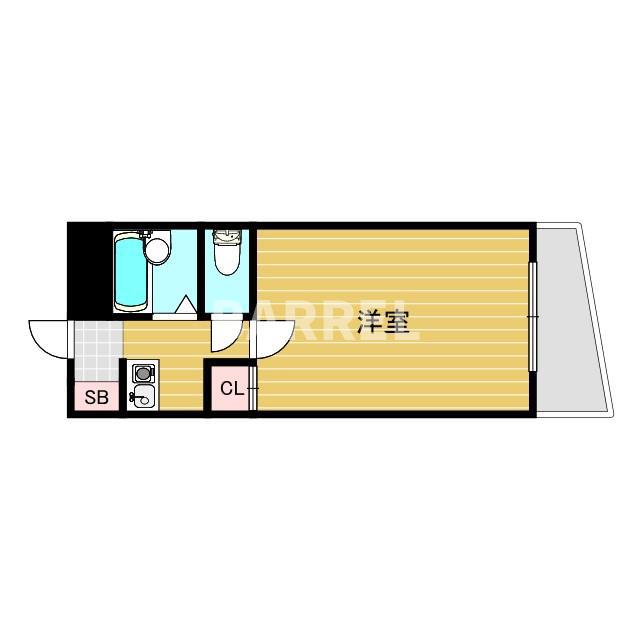 新大阪パート2(1K/3階)の間取り写真