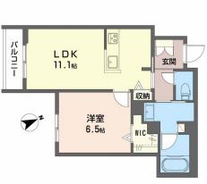 CASA PINOV(1LDK/1階)の間取り写真