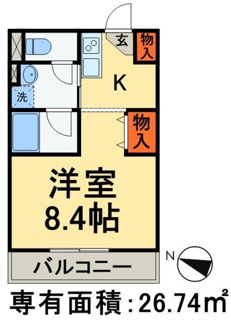 KITTO(1K/1階)の間取り写真