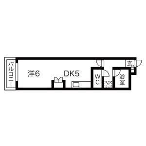 セーフウェイ本郷(1DK/6階)の間取り写真