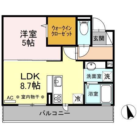 アルカディア(1LDK/3階)の間取り写真
