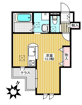 アネシス要町(ワンルーム/1階)の間取り写真