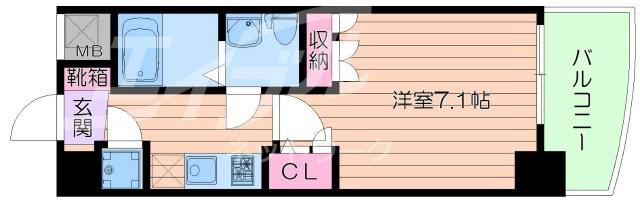 セレニテ新大阪カルム(1K/11階)の間取り写真