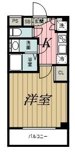 ブルックリンズ西千葉(1K/2階)の間取り写真