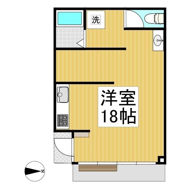光コーポ(ワンルーム/1階)の間取り写真