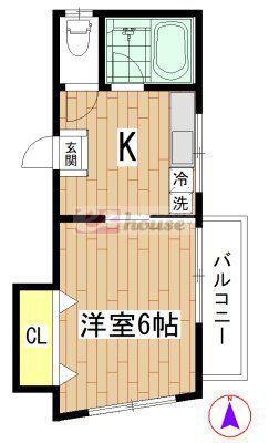 第1シュベルニー(1K/2階)の間取り写真