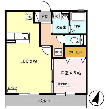 メゾン・ルーチェ(1LDK/2階)の間取り写真