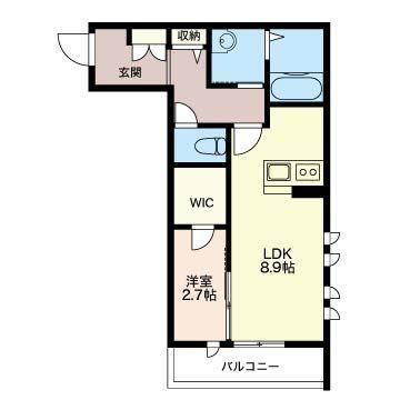 メゾンISHITA(1LDK/2階)の間取り写真