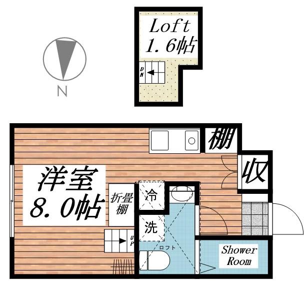 LIGERE駒沢大学(ワンルーム/3階)の間取り写真