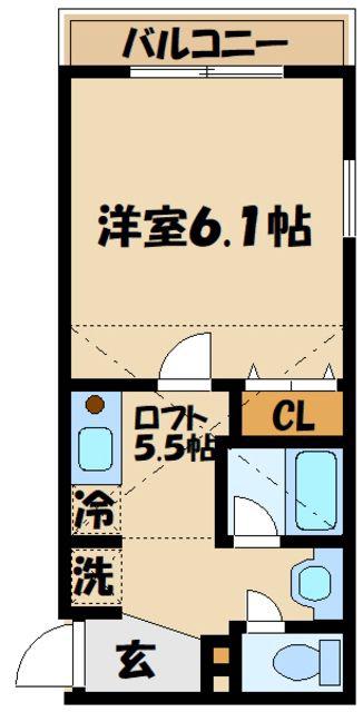 CASA MILA IIカーサミラ2(1K/2階)の間取り写真