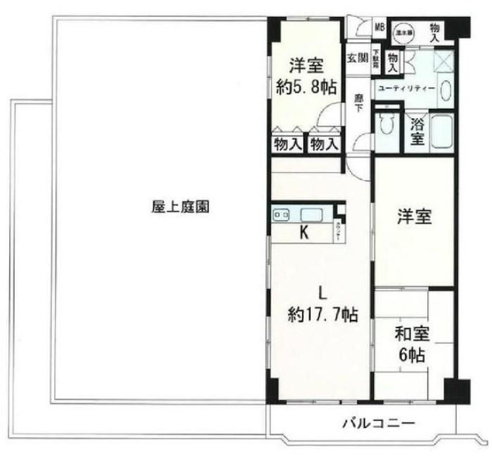 ロイヤルコーポ白川台(3LDK/10階)の間取り写真