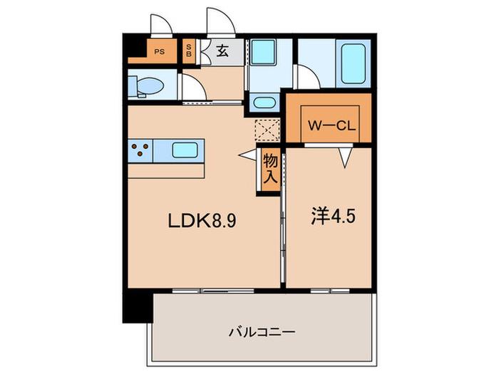 REGARIA MIHAGINO CENTER MARKS(1LDK/8階)の間取り写真