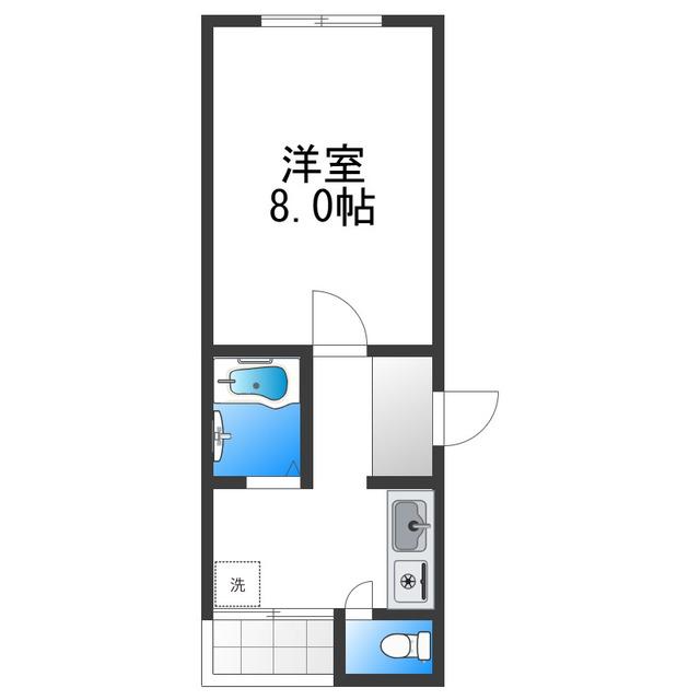 アメニティータル(ワンルーム/3階)の間取り写真