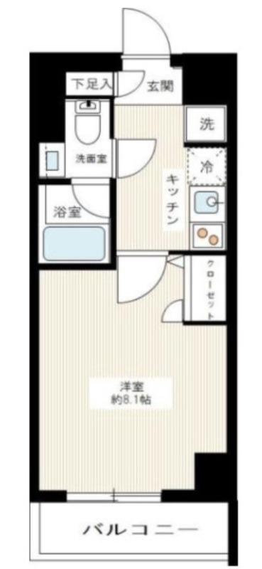 MAXIV北糀谷(1K/3階)の間取り写真