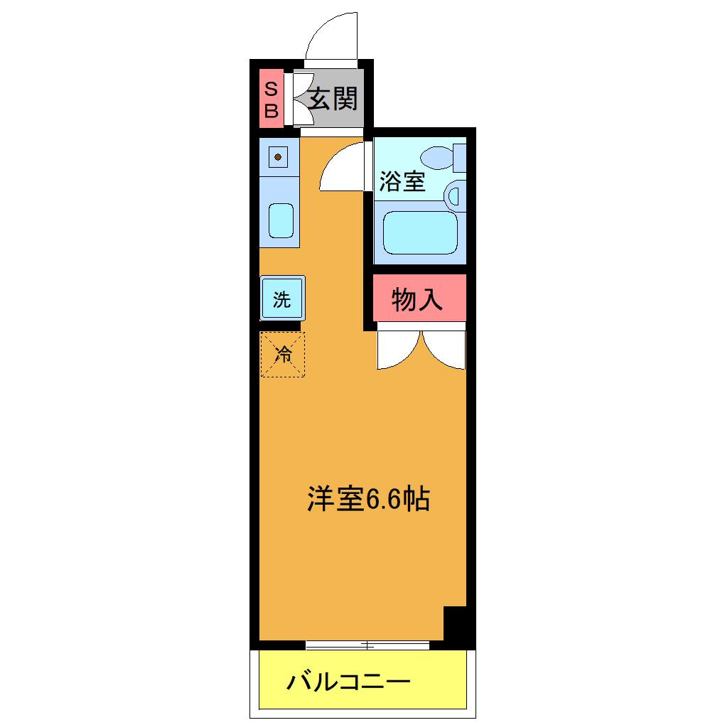 エステート光PART3(ワンルーム/3階)の間取り写真