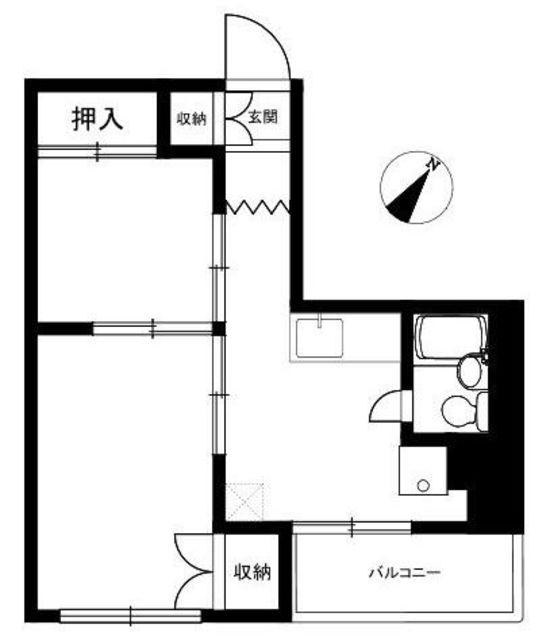 サーラ川口128(2DK/8階)の間取り写真