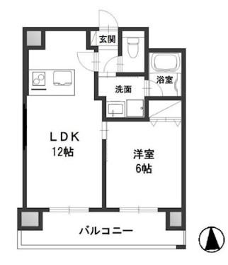 リーブル老松町(1LDK/2階)の間取り写真