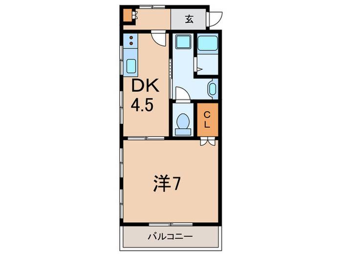 クィーンマンション(1DK/5階)の間取り写真