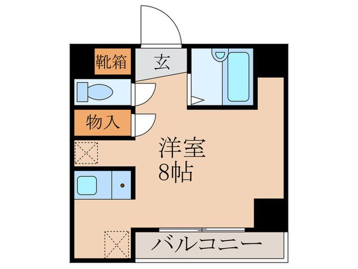 ルカス諏訪の杜(ワンルーム/4階)の間取り写真