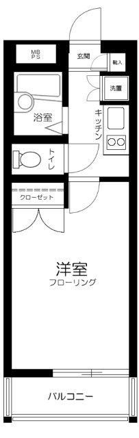ディム練馬高野台(1K/4階)の間取り写真