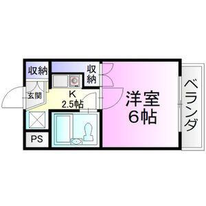 エトワール宇都宮第3(1K/4階)の間取り写真
