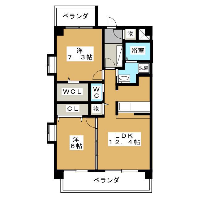 PALAIS ROBERT(2LDK/5階)の間取り写真