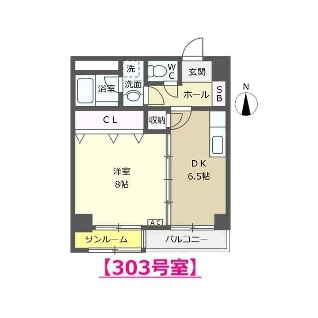 雅107(1DK/3階)の間取り写真