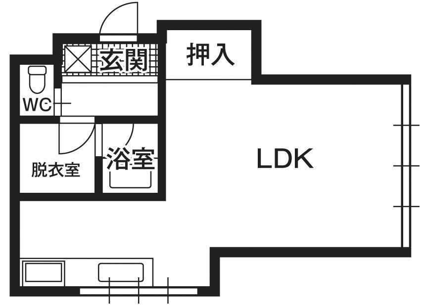 不二屋第2ビル(ワンルーム/3階)の間取り写真