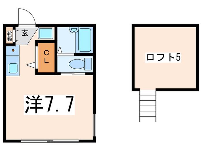 ドリームコート上星川(ワンルーム/2階)の間取り写真
