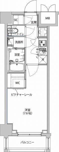 ハーモニーレジデンス東京イーストサイド(1K/5階)の間取り写真