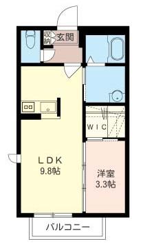 ラパンST(1LDK/1階)の間取り写真