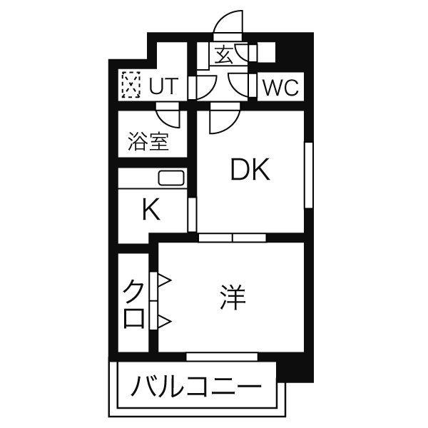 VILLA・DE・COLLINE(1DK/2階)の間取り写真