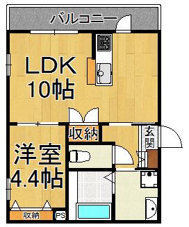 LOOPRESIDENCE(1LDK/3階)の間取り写真