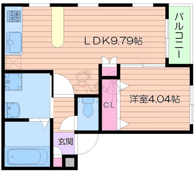 TSTERRACE HIGASHISUMIYOSHI(1LDK/3階)の間取り写真
