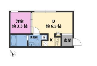 TS GARDEN永福町(1DK/B1階)の間取り写真
