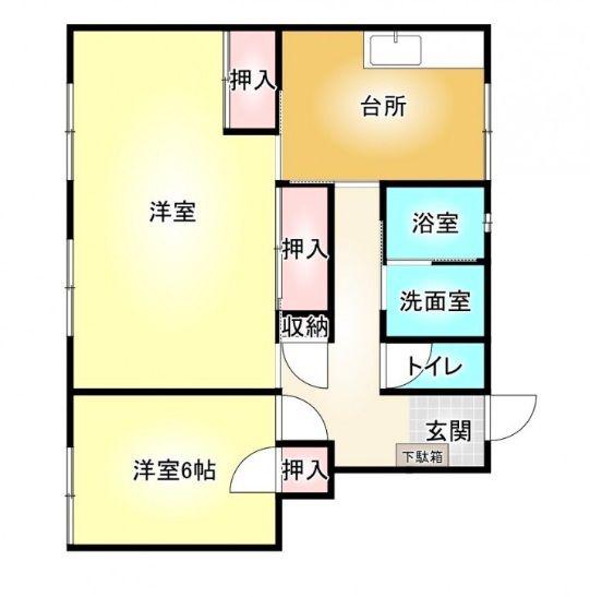 アーバンコート庄内II(1LDK/2階)の間取り写真