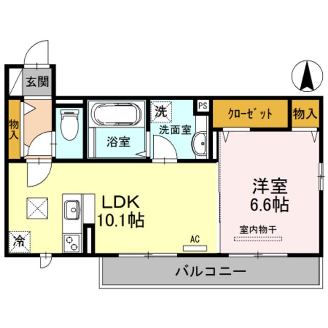 SEJOUR JUILLET(1LDK/1階)の間取り写真