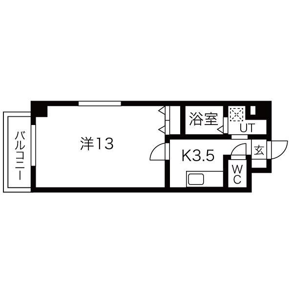 YG II プリミエール(1K/3階)の間取り写真