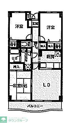 コンフォールドミール(3LDK/4階)の間取り写真